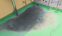 옥탑 바닥 구배불량으로 인한 물고임 확인(공용)